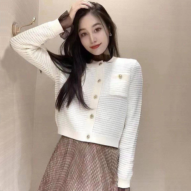 品哥弟新新款阿玛施官方专柜2023秋冬羊毛针织开衫外套女5499148