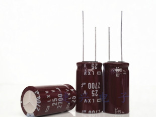 进口日本黑金刚 高频长寿命 电解电容 25V2700UF 2700UF25V 16X30
