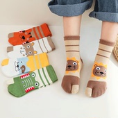 儿童二趾袜纯棉卡通可爱拇指袜男童中筒棉袜女童宝宝脚趾袜分趾袜
