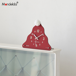 满得达桌面创意圣诞时钟摆件客厅玄关摆放座钟乔迁新居装 饰礼品