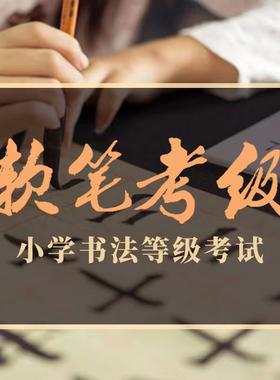 童嘉优成长名师教学毛软笔考级课小学3-5年级五年级书法等级考试