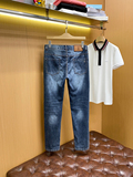 2024春夏男士修身小直筒牛仔裤QT2031-3515-P160，男装牛仔裤，钱塘6020-1