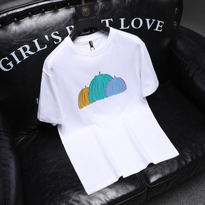 2024春夏丝光棉阔版圆领短袖T恤 QT2031-69006-P115图片