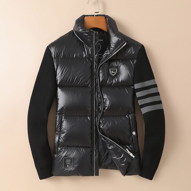 2024新款立领拼接羽绒服90白鸭绒QT2031-13107-P360（控价470）,男装羽绒服,钱塘6020-1