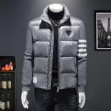 2024新款立领拼接羽绒服90白鸭绒QT2031-13107-P360（控价470），男装羽绒服，钱塘6020-1