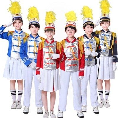 新款鼓号队服装少儿升旗手服装儿童仪仗队服管乐队服少先队鼓手服