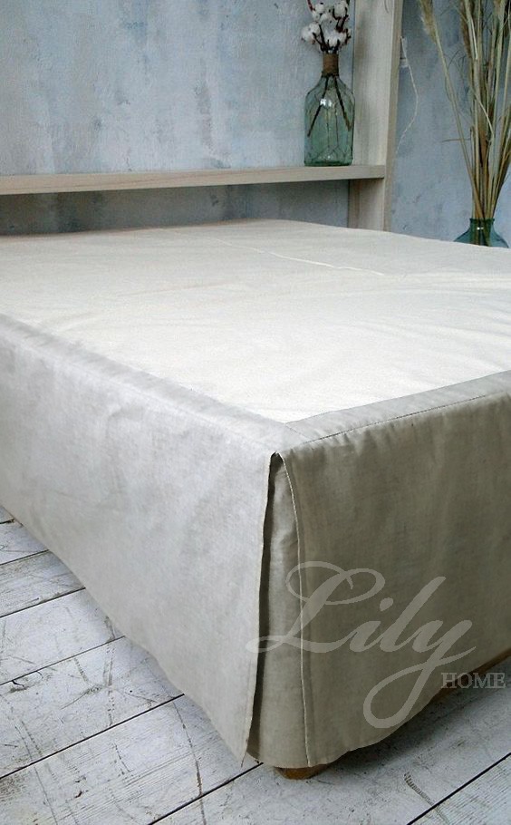 欧式全棉纯棉纯色外贸单件床裙 防尘包邮可定制 适合有床沿的床架