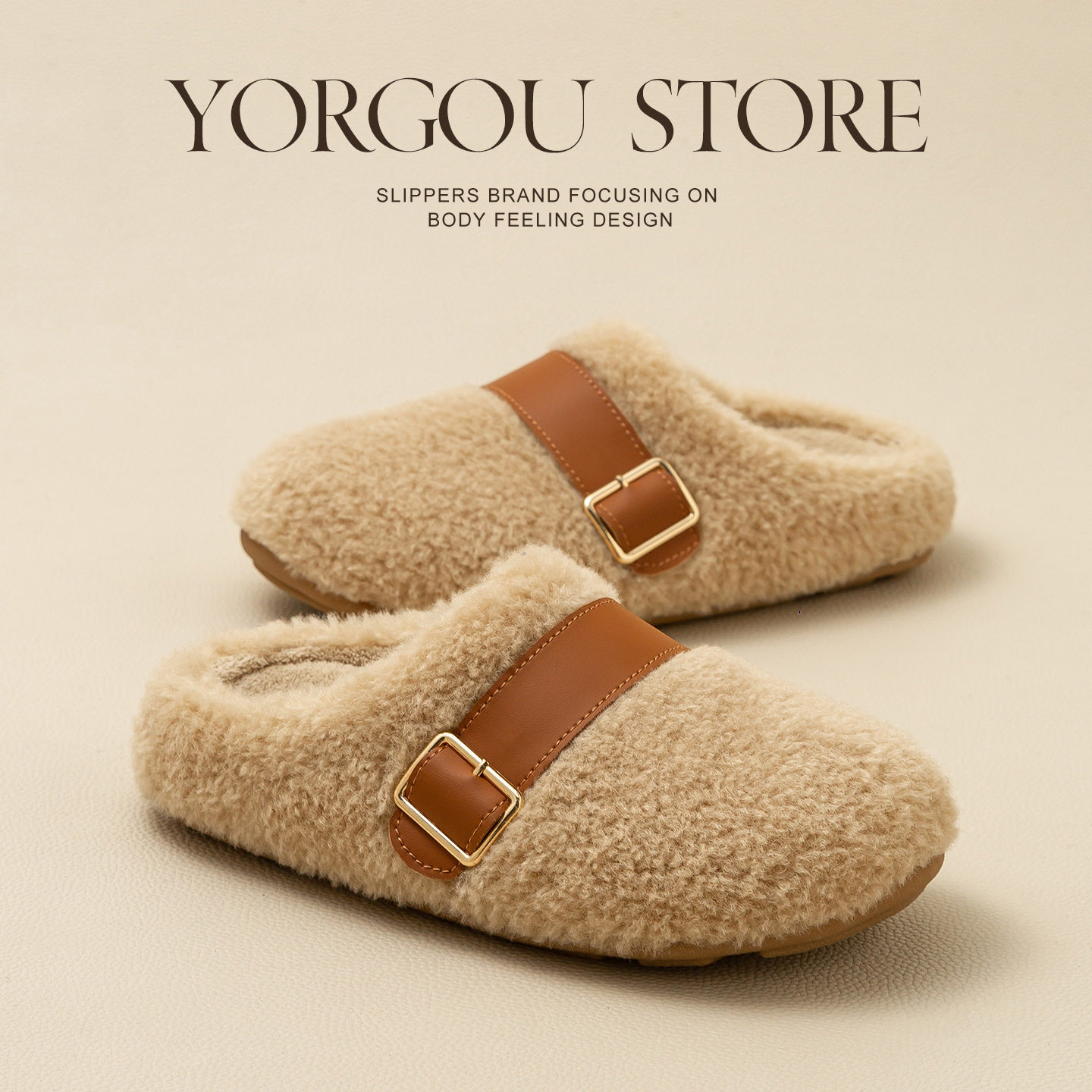 今年流行特惠远港包头勃肯棉拖鞋女款冬季室内家居保暖加绒毛绒