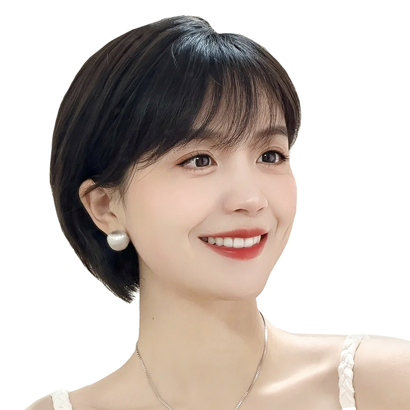优丽卡真人发丝逼真自然假发套