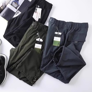 户外三防面料自带腰带出口欧洲冬季男士多口袋工装加绒春秋休闲裤