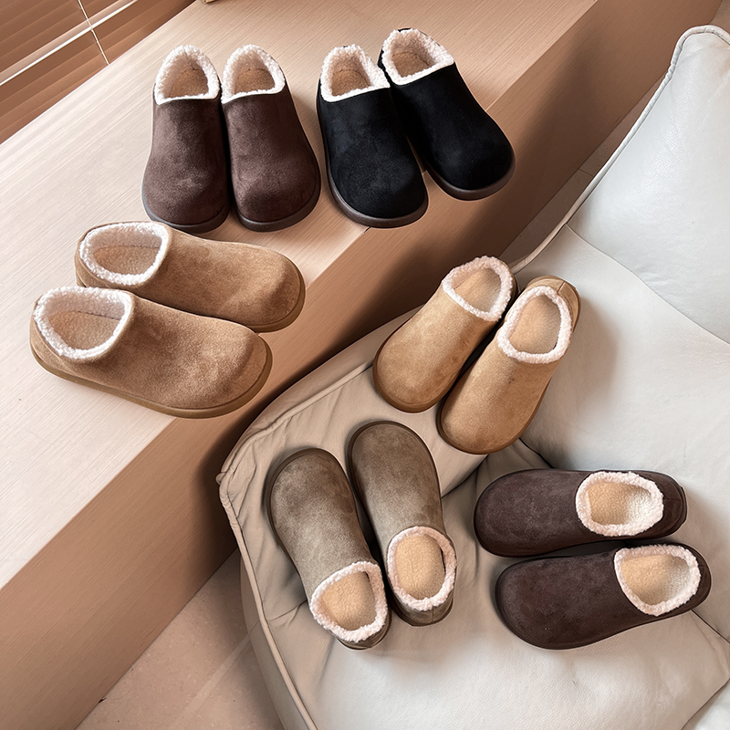 好穿低帮鞋!保暖仿羊羔绒内里!冬季加绒男女居家日常棉鞋休闲鞋