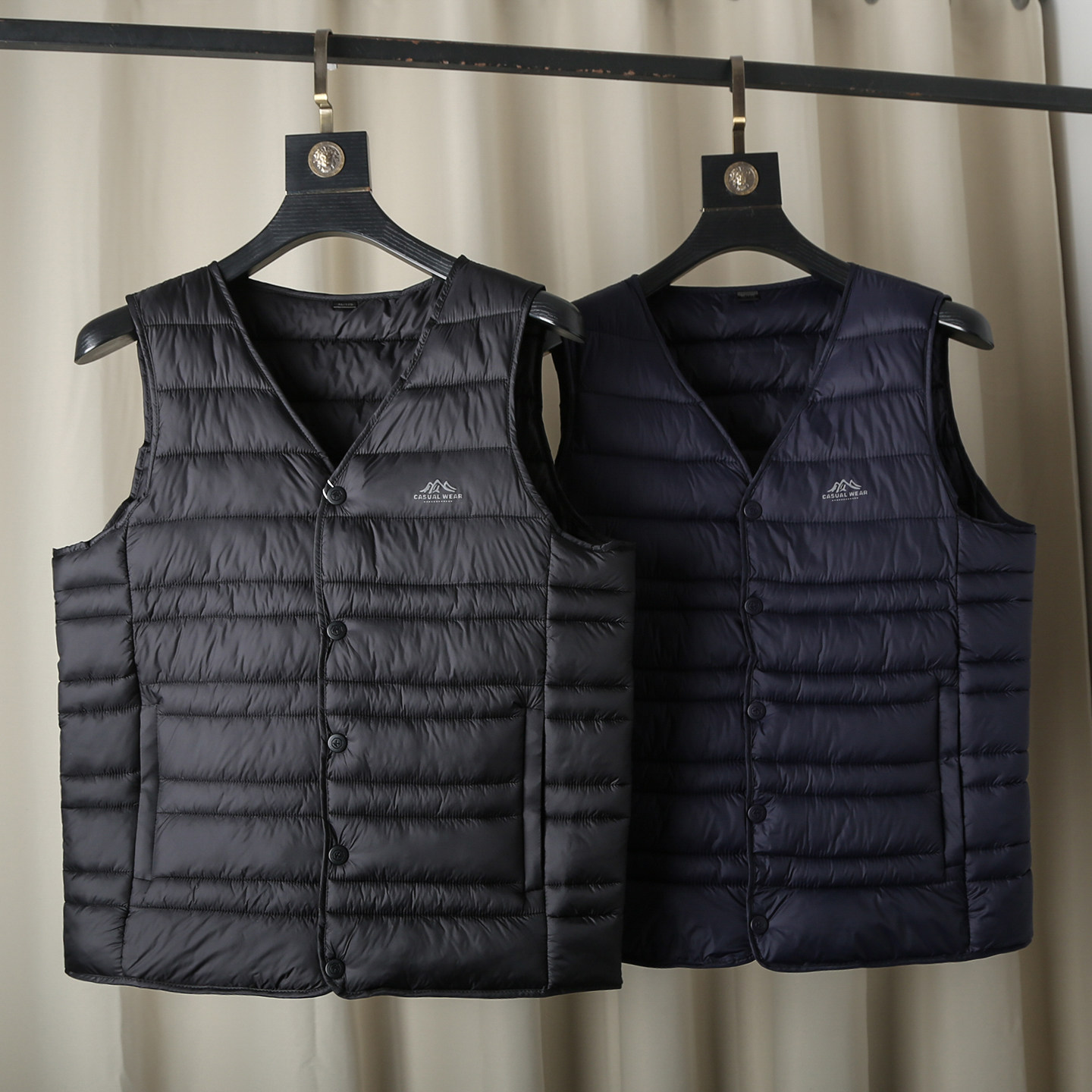 外贸工厂男装 冬季新款纯色分仓绗棉百搭保暖打底衫马甲休闲背心,男装,常规马甲,淘宝优惠券,粉丝福利购,淘宝优惠卷