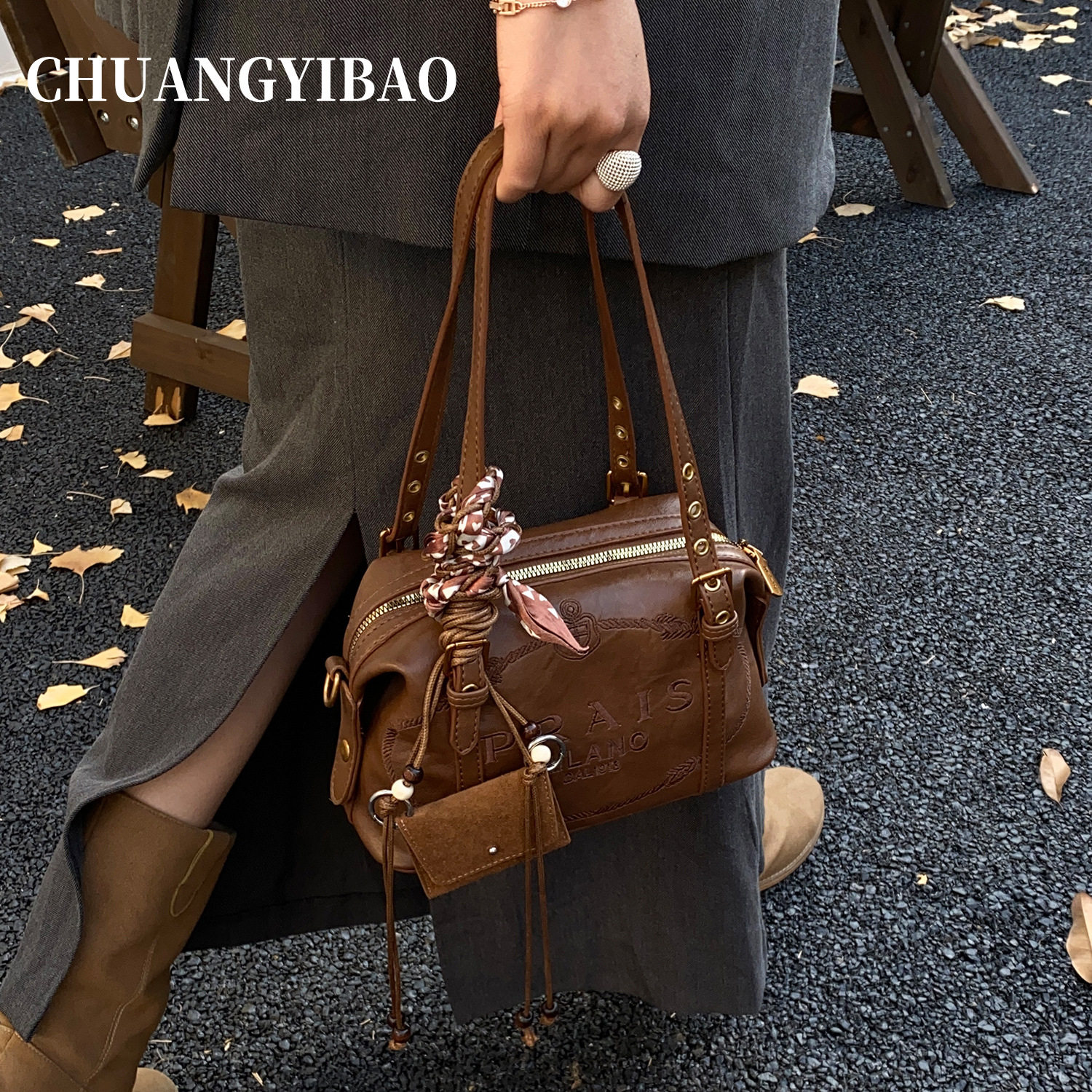 超火复古腋下波士顿包包女2026新款百搭轻奢小众高级感通勤斜挎包,箱包皮具/热销女包/男包,通用款女包,淘宝优惠券,粉丝福利购,淘宝优惠卷