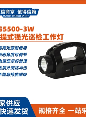 RG5500-3W手提式强光巡检工作灯磁力吸附探照灯巡查应急照明灯