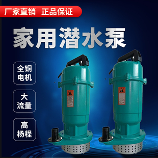 小型304耐腐蚀 潜水泵220v高扬程深井多级排污不锈钢380家用油浸式