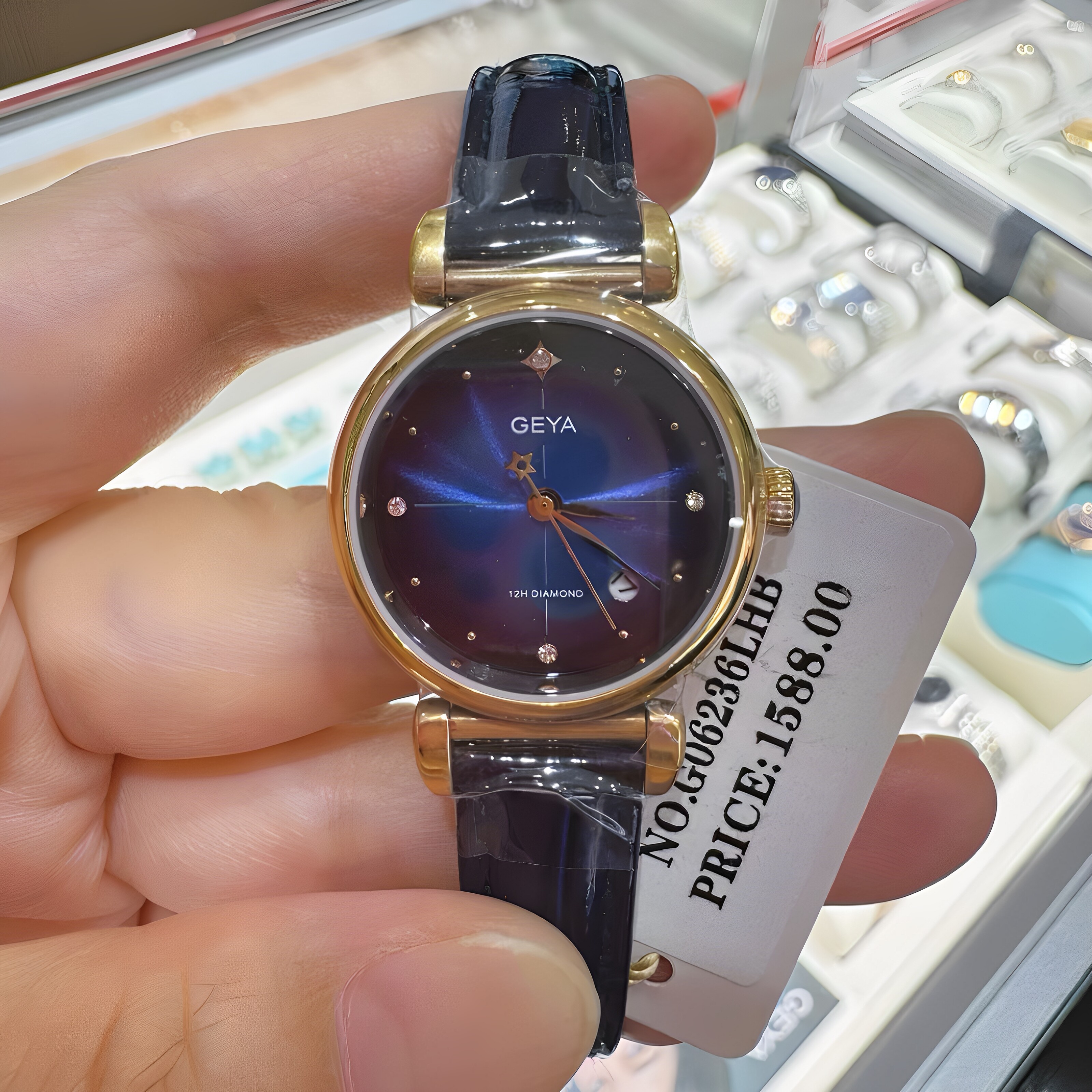 商场新款Geya格雅手表时尚精致真皮带腕表小表盘防水石英女表6236