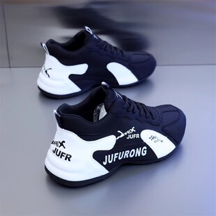 真皮软底软面防水防滑2024秋季新款男女皮蓬休闲运动跑步父亲潮鞋