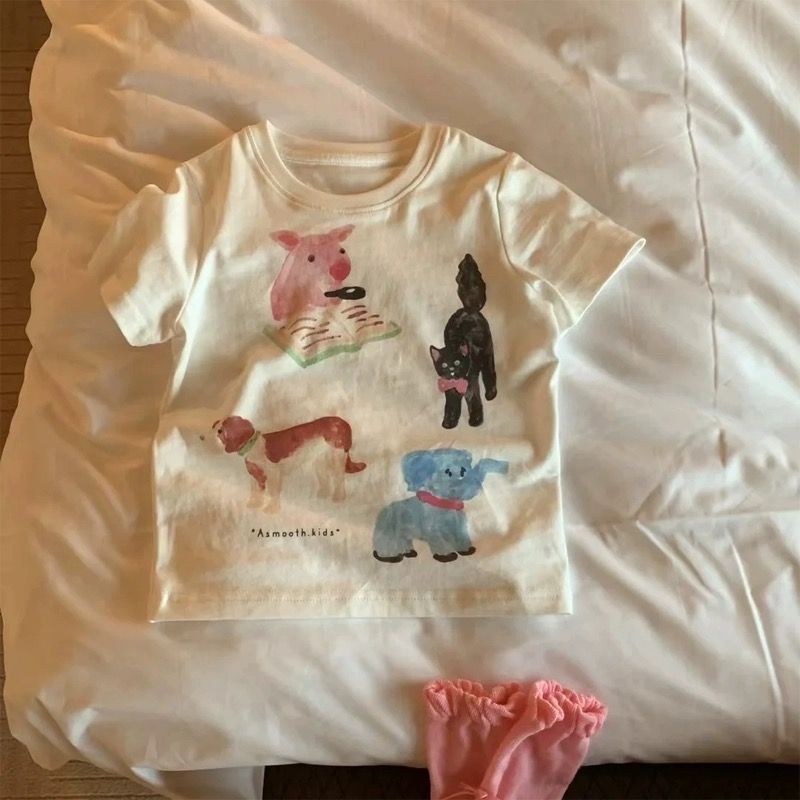 夏季新款中小童洋气上衣男女童
