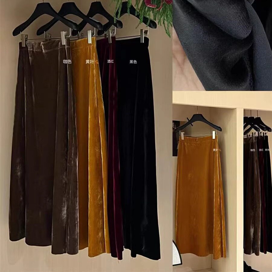 2024年秋冬新款高腰简约半身裙