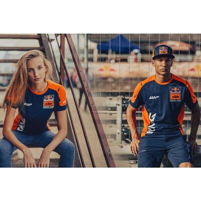 KTM橙色动力短袖骑行夏季越野摩托车透气速干T恤速降服男女摩旅