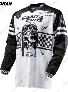 SANTACRUZ山地自行车速降服长袖越野车服速干透气骑行服款球衣