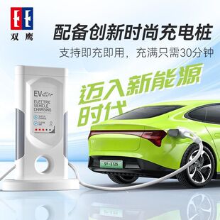 新能源灯光音乐秀一键泊车快充遥控汽车电桩仿真电动跑车模型礼物