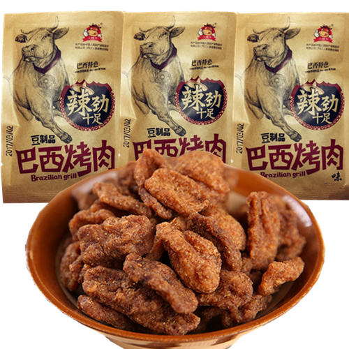 8090后经典怀旧零食小棒牛巴西烤肉味香菇肥牛素食豆制品辣条素肉