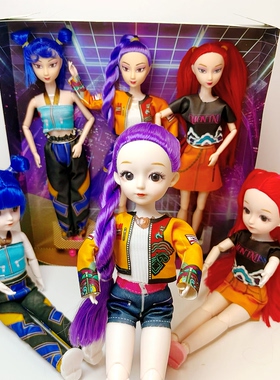 新款kpop韩流恶魔猎人公仔猎魔女团露米带音乐主题曲女孩娃娃礼物