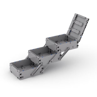 小小工程师国产积木机器人教育教具魔方折叠收纳盒MOC套装拼装diy