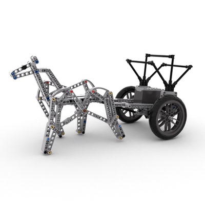 小小工程师国产积木机器人套装机械臂模型科技拼装马车MOC手工diy