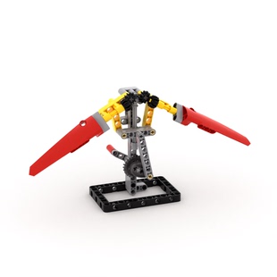 小小工程师国产积木机器人齿轮机械模型拼装 教具 旋翅扑翼机套装