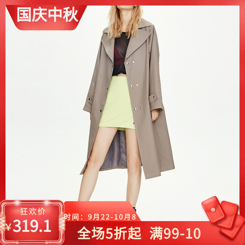 过膝风衣女中长款2020年韩版新品英伦风气质宽松休闲宽松外套女潮