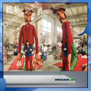 纯手工定制创意花车巡游表演服电影戏剧节道具高仿真大型木偶模型