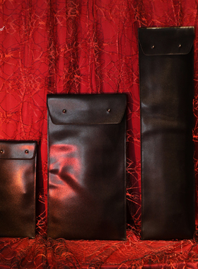 皮革收纳包便携式手提包sp工具收纳袋另类道具黑色简易储存袋