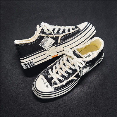 明星同款透气乞丐鞋帆布鞋低帮