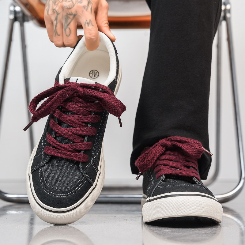 夏季滑板鞋男透气韩版潮流百搭个性潮牌帆布鞋ins港风学生潮鞋子