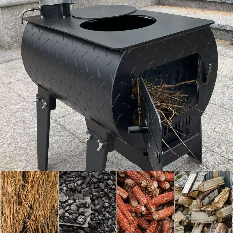 取暖柴火炉冬季灶家用室
