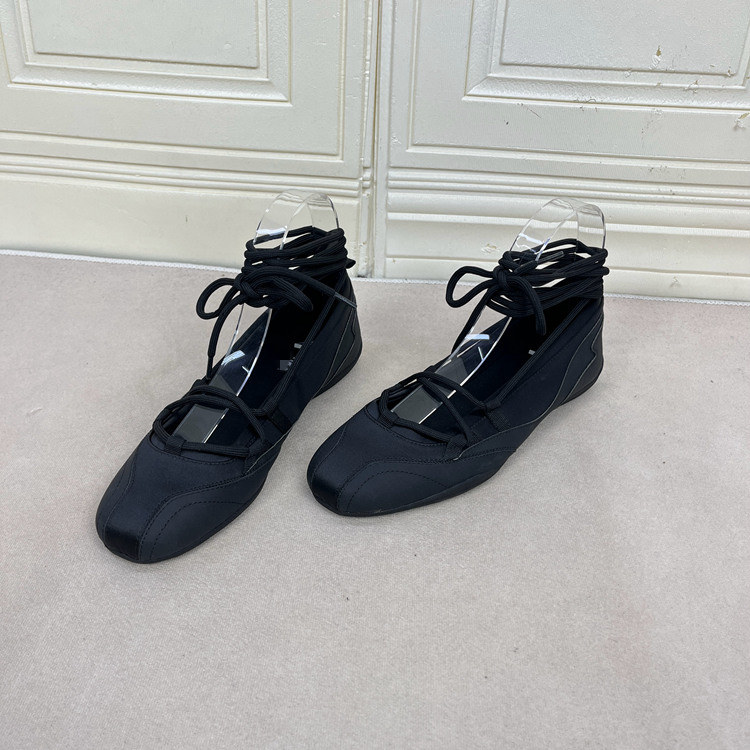 外贸原单女鞋shoes新款平底浅口纯色绑带时尚百搭舒适日常单鞋