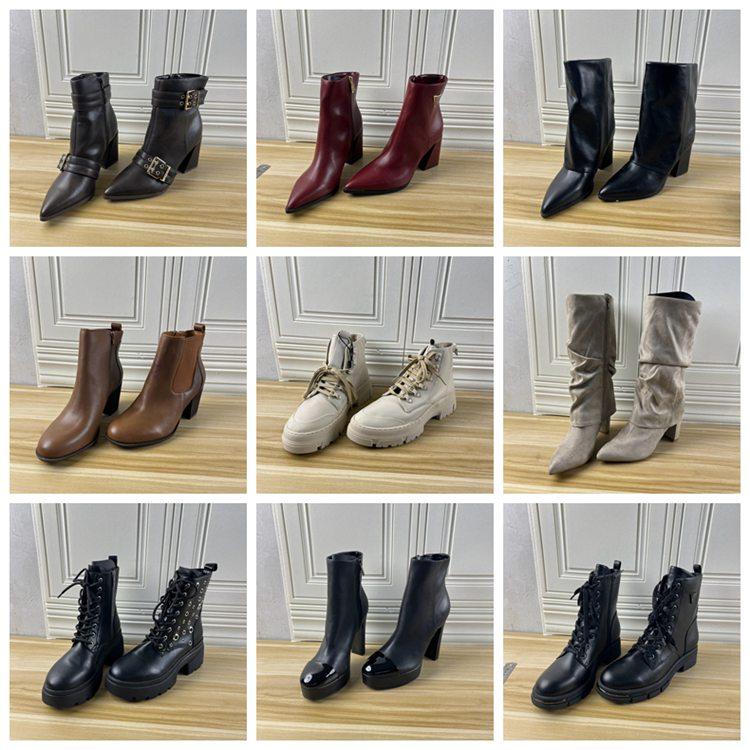 女靴独码圆头厚底粗跟时装短靴