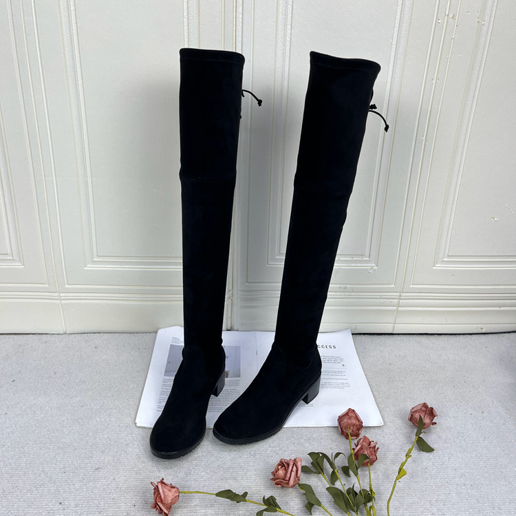 后系带长筒过膝长靴女鞋瘦瘦靴