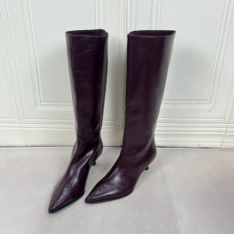 Lady Shoes外贸原单尖头细跟长靴微瑕气质时尚新款舒适百搭日常