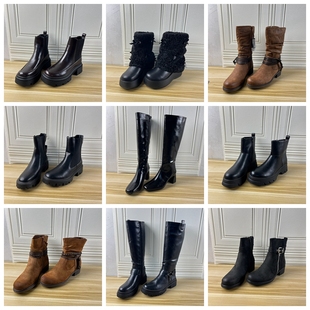 新款 Lady 短靴简约时尚 杂款 圆头孤品捡漏长靴 Shoes外贸原单40码