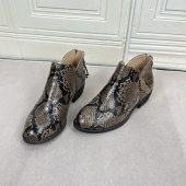 后拉链舒适百搭女短靴 新款 Lady Shoes外贸原单粗跟踝靴简约时尚