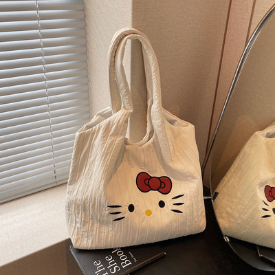 大容量单肩通勤手提上课托特包