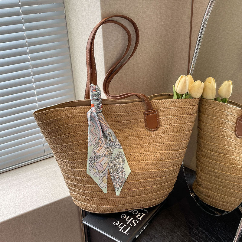草编包包女大容量2025新款海边度假沙滩草包百搭手提菜篮子托特包,箱包皮具/热销女包/男包,托特包,淘宝优惠券,粉丝福利购,淘宝优惠卷