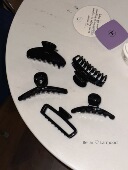 Larmood 法式 高级 Bellar black黑色系列 简约日常盘发抓夹