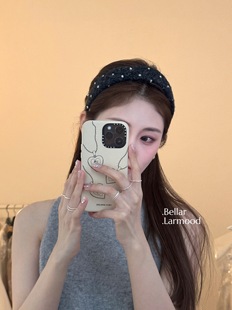 KNIT Bellar dot snow 波点毛线手工发箍 larmood