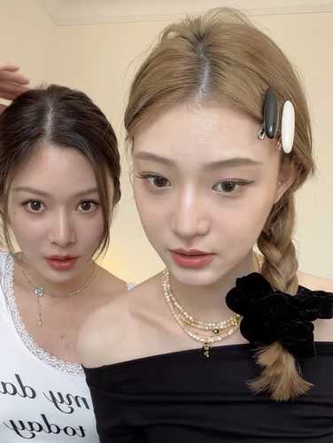 Bellar复古少女椭圆迷你刘海发夹