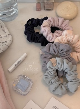 Bellar/larmood creamy soft 美式复古少女日常软糯爱心针织发圈