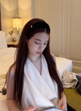 Bellar/larmood Black Velvet vintage丝绒法式复古高级宽发箍